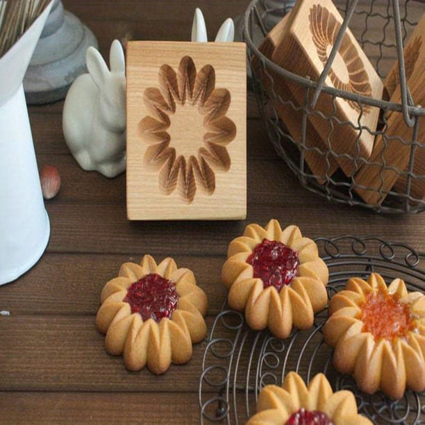 1pc, Easy Baking with Wooden Cookie Mold - Press Cookie Stamp for Perfectly Shaped Treats - Kitchen Gadgets and Accessories for Home Bakers
