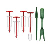 Ioensy - Dispensador De Semillas De Mano Herramienta De Plántulas De Jardín Herramienta De Sembradora Para Jardín Rojo