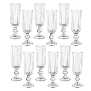 Set 12 Copas Flute Talladas 160Ml Lisa Allegra De Vidrio