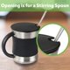 thumbnail image 4 of Juego de tazas de café COSORI de acero inoxidable de 500 ml con tapa negra y azul, 4 of 9