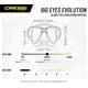thumbnail image 5 of Máscara de buceo Cressi Big Eyes Evolution Crystal de 2 lentes, color negro y azul, 5 of 5