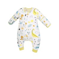 Kivara - Saquito Dormir Bebe Tog 1,0 Con Pie Algodon Liviano Saurios Amarillo M