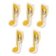 thumbnail image 5 of 5 piezas de música plástica cuaderno página clip de música accesorio de soporte amarillo, 5 of 5