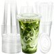 thumbnail image 1 of Vasos de plástico Artpreti 591 ml, paquete de 25 con tapas y pajillas, 1 of 6