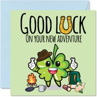 Tarjeta De Felicitación Stuff4 Buena Suerte Trébol De Cuatro Hojas 14.5 Cm