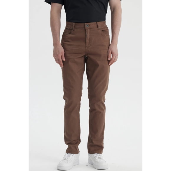 Jeans Hombre Slim Color Caf茅 - ll