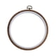 thumbnail image 3 of Marco de aro de anillo de anillo de punto cruzado Círculo decorativo marco de puntada de punto cruzado de costura de madera imitada marco de anillo de 17 cm, 3 of 5