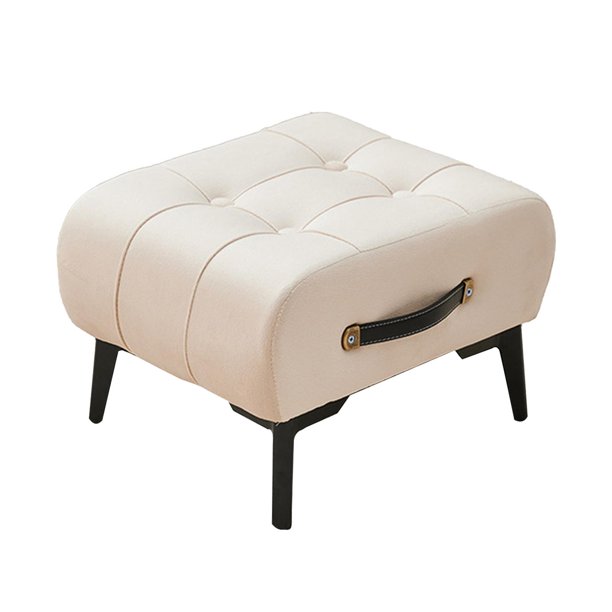 Reposapiés Elegante Y Cómodo Taburete Para El Hogar, Dormitorio Infantil, Color Blanco