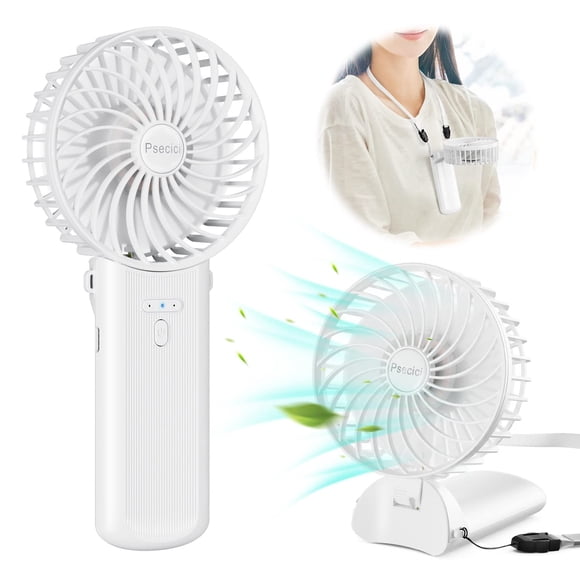 Ventilador de mano Psecici Mini Portable con cordón de 4 velocidades 180°