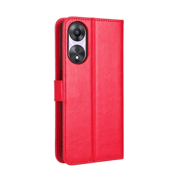 Funda tipo libro para OPPO A58 5G, cartera todo‑en‑uno, funda multifuncional con tarjetero y correa de muñeca desmontable