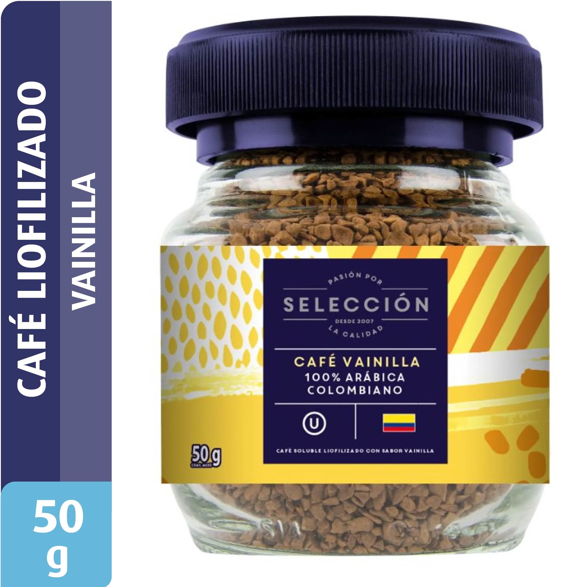 Café Liofilizado Vainilla Frasco 50 gr Selección