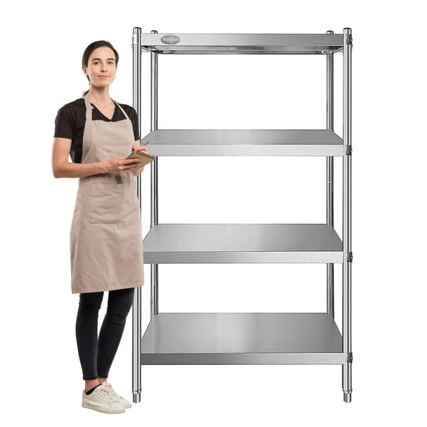 Estante 4 Bandejas lisas. 90x50x180 cm. Acero Inoxidable | Lider