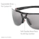 thumbnail image 4 of Lentes de seguridad Uvex Protégé Metallic Black con lente SCT-Gray, 4 of 7