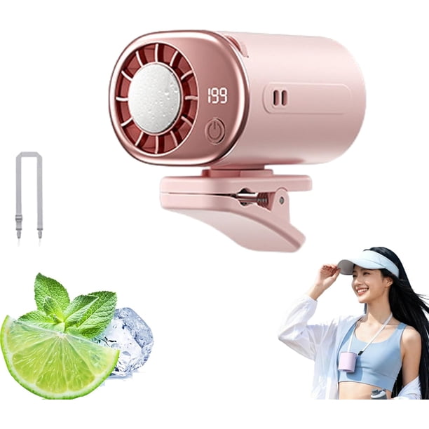 Ventilador clip coche LED 199 velocidades 16°C semi enfriamiento batería 2000mAh pinza desmontable