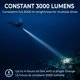 thumbnail image 4 of Linterna de buceo Blue Reef 3000LM Zoom 100 m impermeable USB‑C, 4 of 9