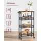 thumbnail image 3 of Carrito de almacenamiento rodante VASAGLE de 4 niveles, 22 x 45 x 77 cm, 3,6 kg, 3 of 6