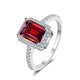 thumbnail image 5 of Anillos de Boda de Moissanita Corte Esmeralda de 2 Uds para Mujer Anillo de Aniversario de Plata Esterlina Color D VVS1 Anillos de Moissanita Anillos de Diamante con Certificado, 5 of 9