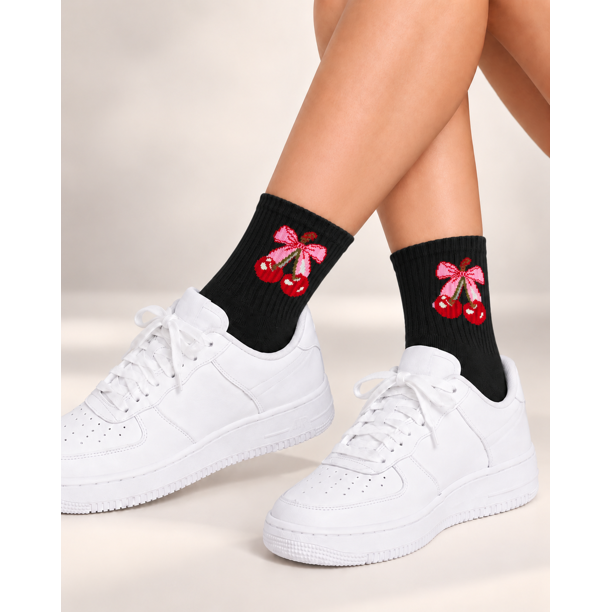 Calcetines Deportivos Unisex Cerezas