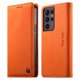 thumbnail image 1 of Funda Billetera de Cuero para [Samsung Galaxy S21 Ultra], Bloqueo RFID, Tarjetas y Soporte Naranja, 1 of 5