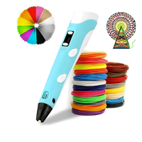 Genérico - Bolígrafo 3D Lápiz Tipo Impresora + Filamentos Creatividad Celeste