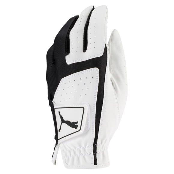 Guante de golf PUMA Golf Flexlite para hombre, color blanco brillante y negro, talla grande