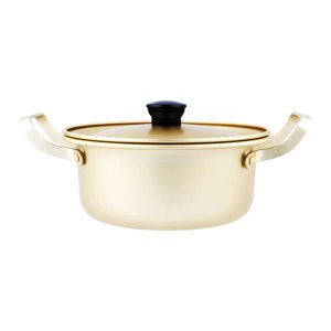 Ioensy - Olla Coreana Para Fideos Ramen, Olla De Aluminio Con Doble Asa, Utensilios De Cocina De 18Cm