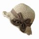 thumbnail image 1 of Sombrero de Sol GIRLDREN de Paja Tejida con Lazo Beige Ajustable, 1 of 9
