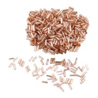 Magideal - 300 Cuentas De Tubo De Vidrio, Cuentas Espaciadoras Sueltas Hechas A Mano De 6Mm Para Fabricación De Joyas, Pequeñas Cuentas Artesanales Para Accesori Champán