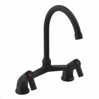 Genérico - Llave Combinacion Lavaplatos Bogen Negra Stretto Acabado Mate Color Negro