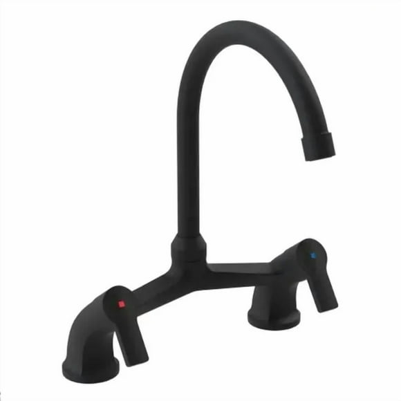 Llave combinacion lavaplatos Bogen negra Stretto acabado mate color negro