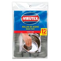 Virutex - Pack X 4 Rollos De Acero 12 Und Mago Pads