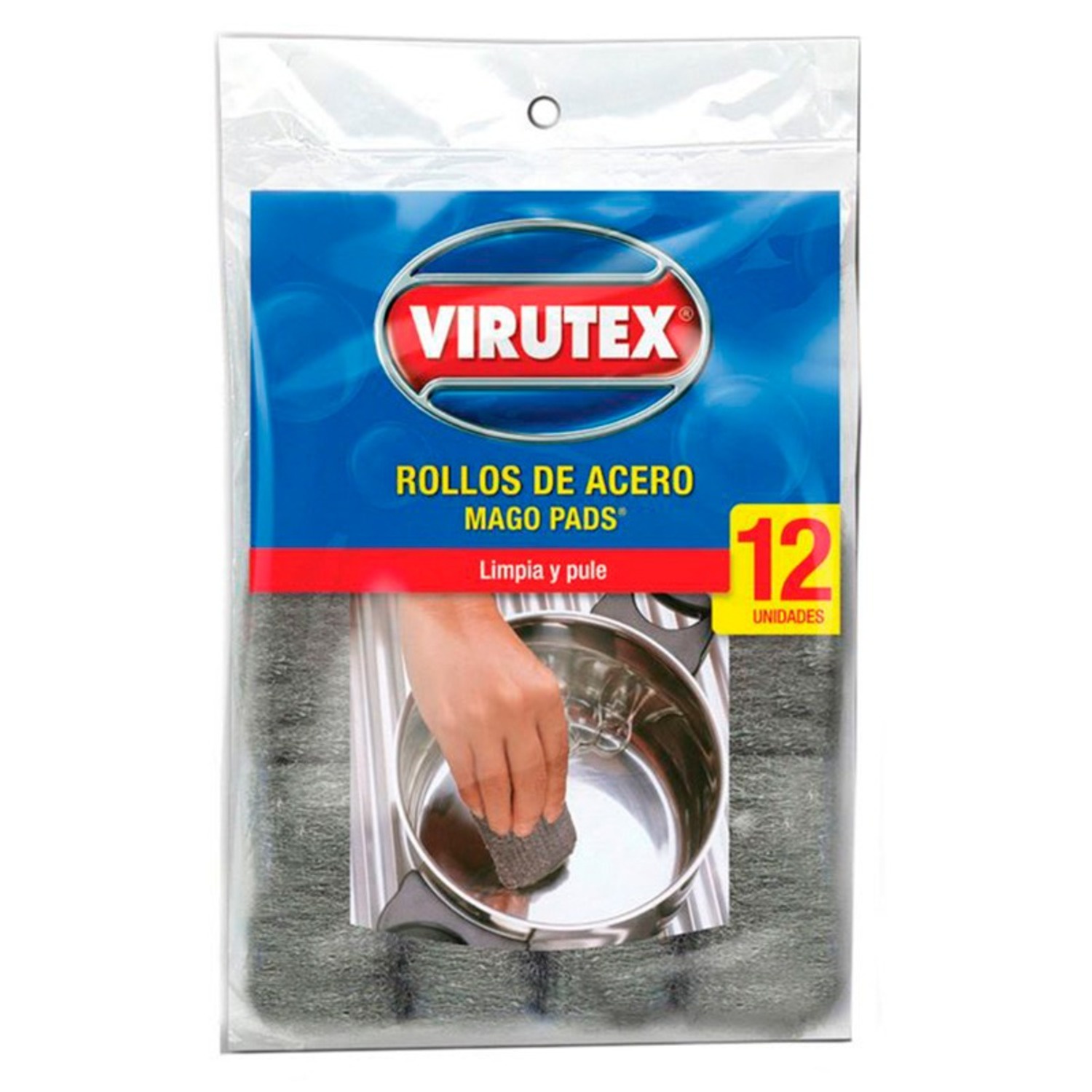 Virutex - Pack X 4 Rollos De Acero 12 Und Mago Pads