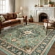 thumbnail image 3 of Alfombra Brevonox Vintage Oriental para sala de estar, 240 x 300 cm, color verde, 3 of 8