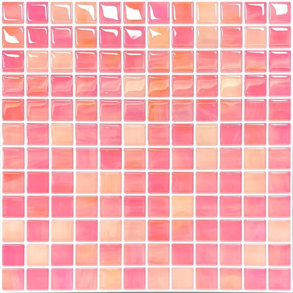Azulejos De Pared 12 X 12 Rosa Con Diseño Diamante Peel And Stick