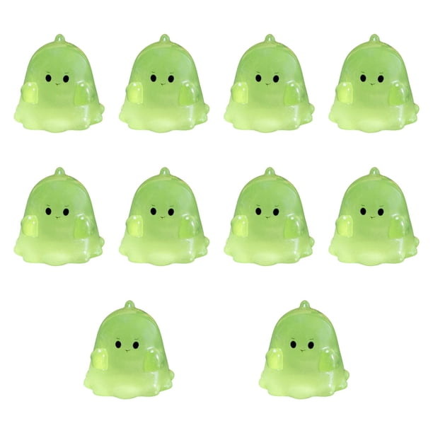 10 minifiguras luminosas para decoración de Halloween, bonito regalo de inauguración de la casa, microadornos para paisajes, para estantes de jardín y 25 x 22 cm