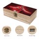 thumbnail image 3 of Bukayo Saka-theme Wooden Storage Box Rustic Wood Organizer Box Decorative Keepsake Box Multipurpose Desktop Storage Chest for Home Office Jewelry Trinkets Crafts Supplies, 3 of 6