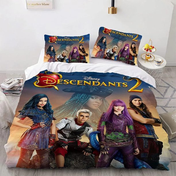 Descendants 3 Quilt Cover Bedding Sets Pillowcase Cute Cartoon Baby Children's Bed Set Birthday Gifts Bed Sheets