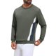 thumbnail image 4 of INSPIRE CHIC Sudadera casual de hombre con cuello redondo, manga larga, bloque de color, para entrenamiento, talla L, gris, 4 of 6