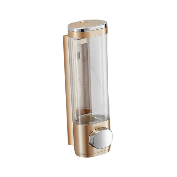 Dispensador de Jabón de Manos Botella de Loción de Champú de Baño Montada en La Pared Dispensador de Jabón Líquido para Baño, Baño, Cocina, Inodoro, E Soltero de oro