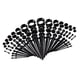 thumbnail image 5 of 50pcs 14G-00G Tapa Tórica Acrílico Tapers Tapones Y Túneles De Silicona Negro, 5 of 5