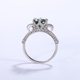 thumbnail image 2 of Anillos de Compromiso de Moissanita de 1 Quilate para Mujer Color D Claridad VVS1 Anillos de Diamante Anillos de Plata Esterlina S925 Regalos Anillos de Boda de Moissanita con Certificado, 2 of 8