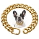 thumbnail image 3 of Collar de perro de enlace cubano grueso de 35 cm / 14 pulgadas, collar de cadena de perro de oro para perros pequeños y medianos - collar de perro de longitud, 3 of 3