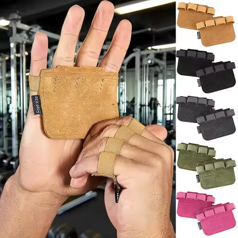 Impormaipu - Guantes De Cuero Para Pesas Gym Barras Resistentes Ecocuero