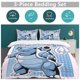 thumbnail image 5 of Squirtle Bed Duvet Cover Funny Anime Cartoon Bedding Sets Lightweight 3 Piece Comforter Sets, 5 of 5