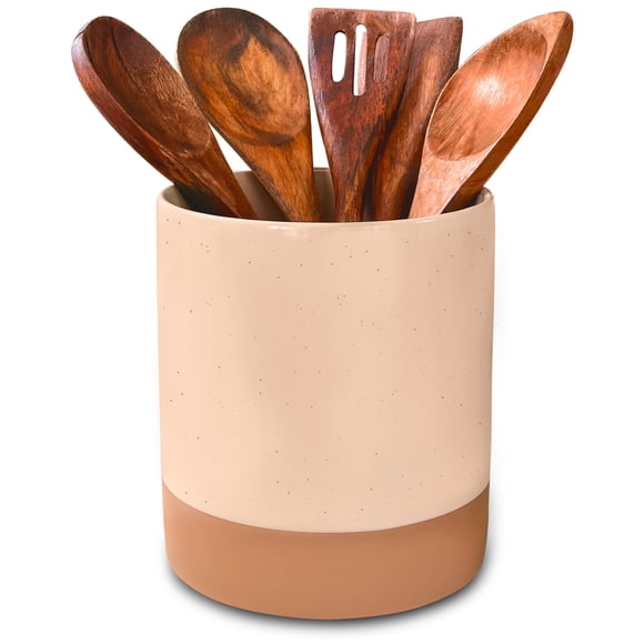Portautensilios MORA 18 cm Cerámico Color Chai Extra Grande