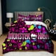 thumbnail image 1 of Teen Monster High Duvet Cover Set 3 Pieces Cartoon Bedding Set Lightweight Comforter Cover for Girls, 1 of 3