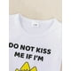 thumbnail image 3 of Baby Boys And Girls Cute "Do Not Kiss Me If I'm Nacho Baby" Short Sleeve Romper Jumpsuit Clothes, 3 of 5