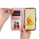 thumbnail image 4 of Funda tipo cartera FOXDOCK para OPPO Reno 8T 5G , diseño girasol en relieve, cuero PU, cierre magnético, soporte y tarjetero, 4 of 5