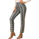 thumbnail image 3 of Pantalones de Cuadros para Mujer de Cintura Alta, Tartán a Cuadros, Pantalones Casuales para el Trabajo en la Oficina y Uso Diario, Talla L, Color Verde, 3 of 6