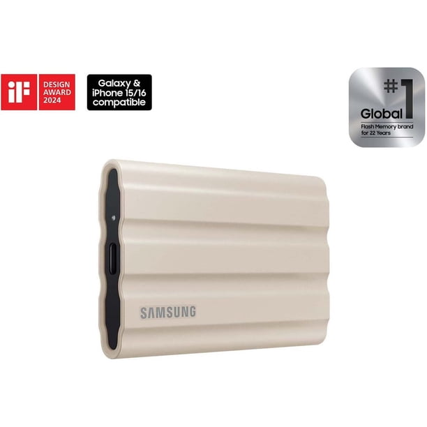Samsung T7 Shield 2TB SSD アイボリー Disco SSD Portatil Samsung T7 Shield 2TB USB 3.2 1050MBs Beige | Lider